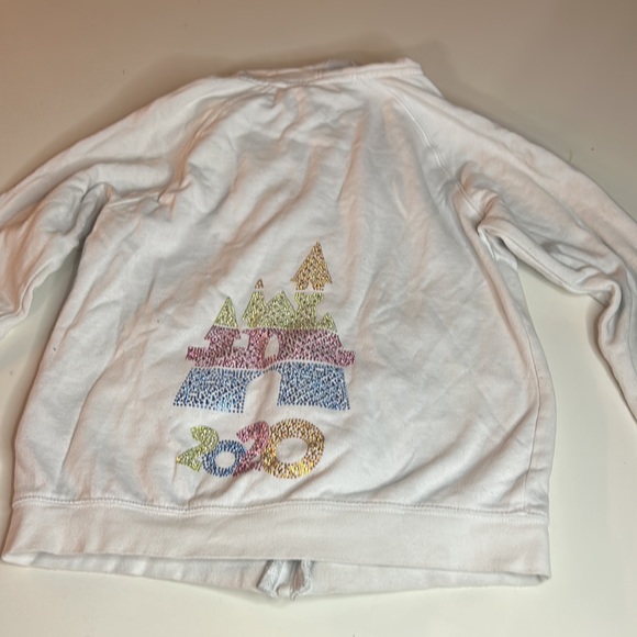 Kids Disneyland 2020 Mickey & Minnie Zip Up Hoodie Sweatshirt ~ Large - Picture 7 of 8